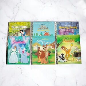 Disney A Little Golden Book Children's Books Lot of  6, Like New, ALL DISNEY!